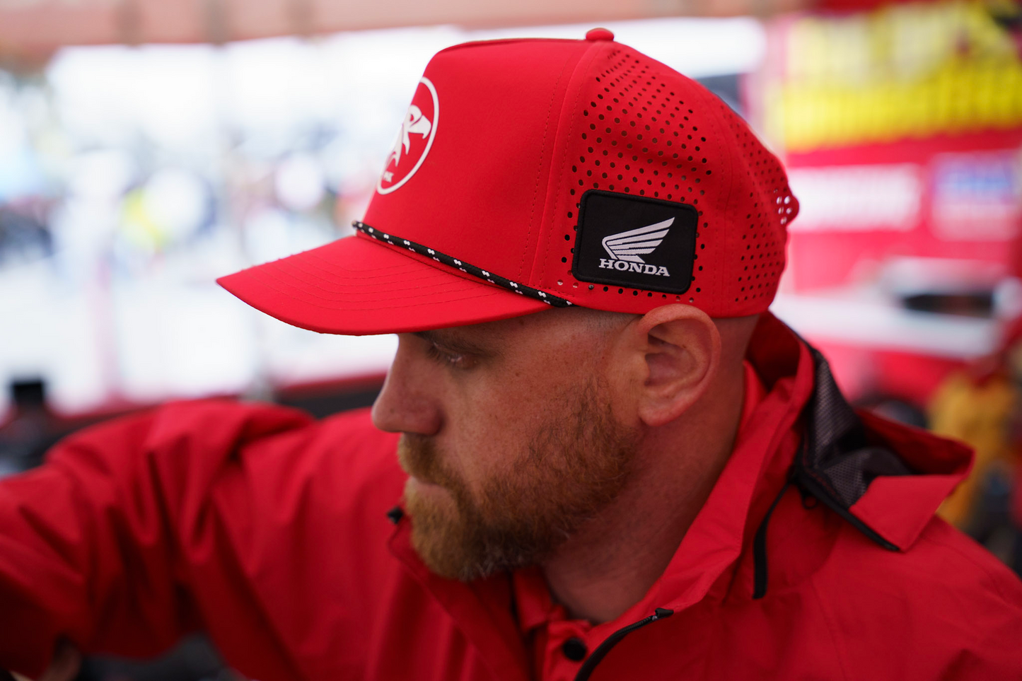 PHX Racing Honda Premium Vented Snapback w/ Rope (RED)